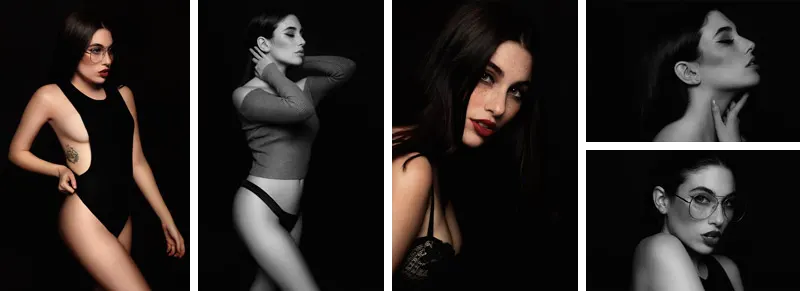 Ejemplo de fotografías de una sesión TEST femenina para el perfil de MODELS
